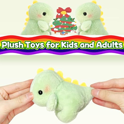 Kawaii Mini Fat Dinosaur Plush Keychain Toy