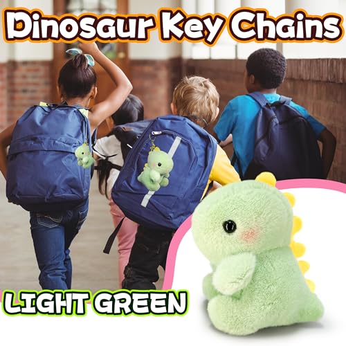 Kawaii Mini Fat Dinosaur Plush Keychain Toy