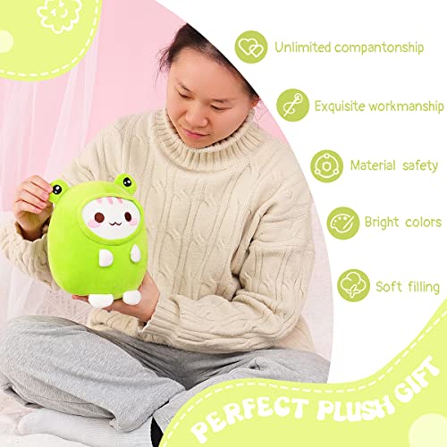 AIXINI Cute Cat Frog Plushie - 8" Kawaii Toy