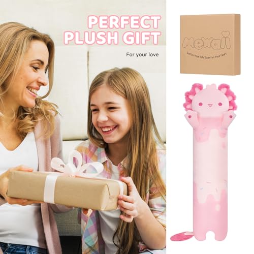 Cute 44” Pink Axolotl Plush Body Pillow