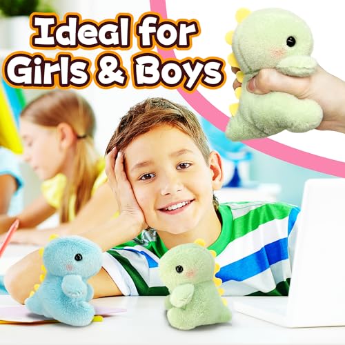 Kawaii Mini Fat Dinosaur Plush Keychain Toy