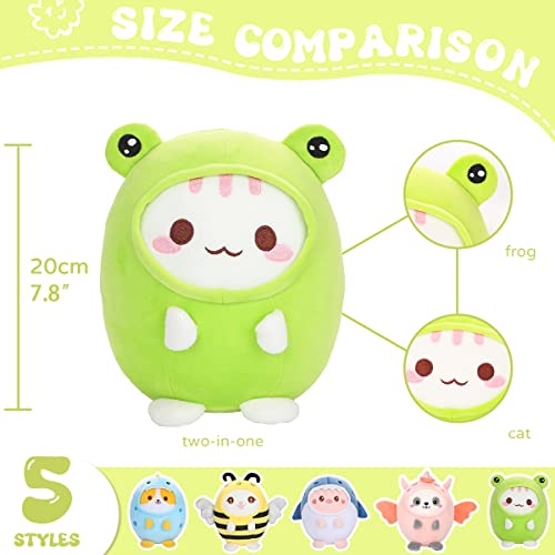 AIXINI Cute Cat Frog Plushie - 8" Kawaii Toy