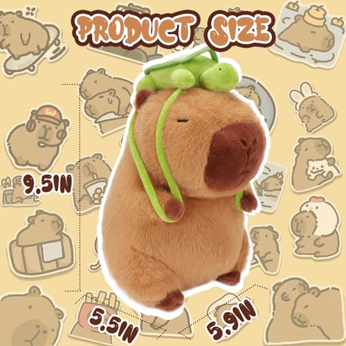 Kawaii Capybara Plush Toy - Adorable 9.5" Cutie