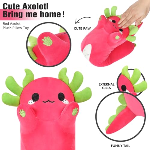 Peach Cat Axolotl Plush Toy - Kawaii Pillow