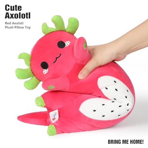 Peach Cat Axolotl Plush Toy - Kawaii Pillow