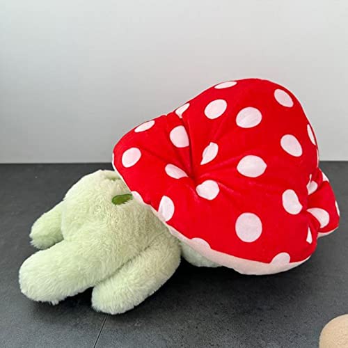 Cute 10" Kawaii Frog Plush Toy with Mushroom Hat