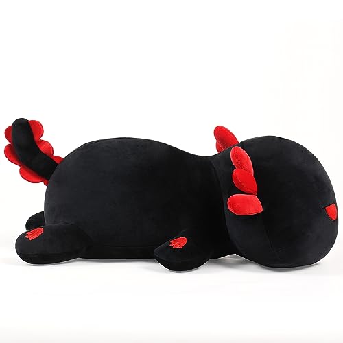 Kawaii Black Axolotl Plush Pillow Toy 19.7