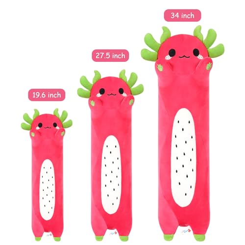 Peach Cat Axolotl Plush Toy - Kawaii Pillow