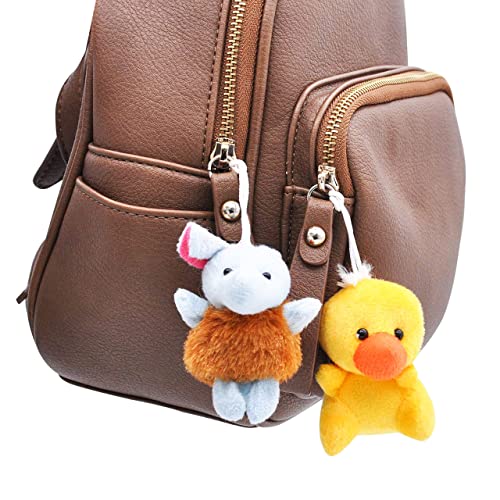Mini Animal Plush Keychains - 24 Pack Assortment