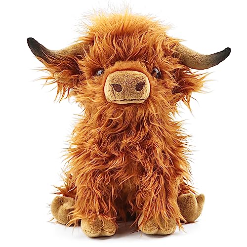 Adorable Brown Highland Cow Plush Toy - 10.8