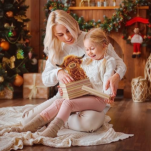 Adorable Brown Highland Cow Plush Toy - 10.8
