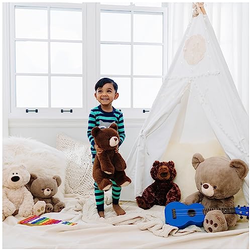 Chocolate Brown Kawaii Plush Teddy Bear 12”