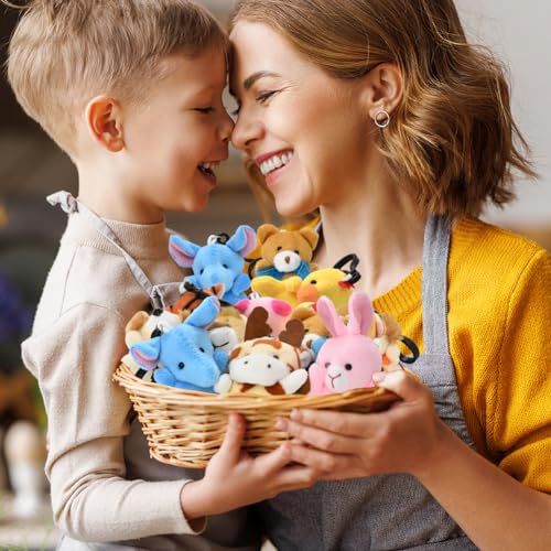 24-Pack Kawaii Mini Animal Plush Keychains