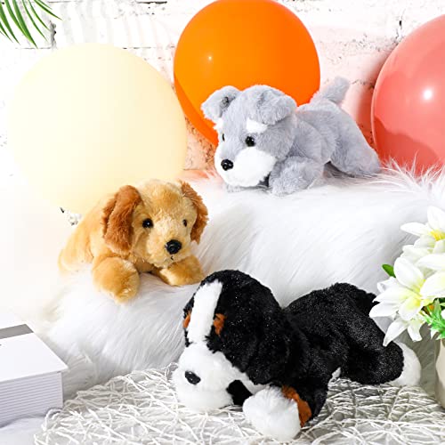 Adorable Fluffy Dog Plush Toys Set - 3 Pcs