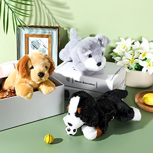 Adorable Fluffy Dog Plush Toys Set - 3 Pcs