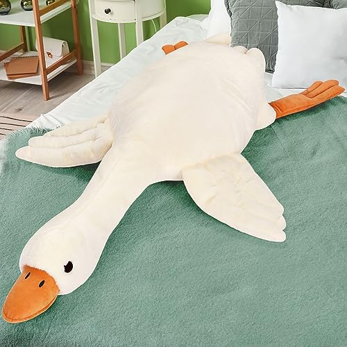60" Weighted Kawaii Goose Plush Toy Pillow