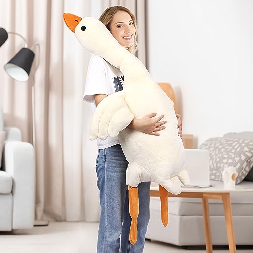 60" Weighted Kawaii Goose Plush Toy Pillow