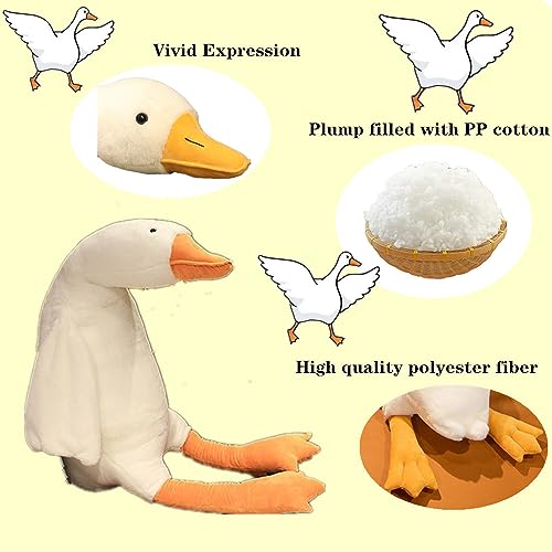 Giant Kawaii Goose Plush Pillow for Kids & Adults