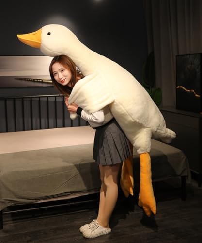 Giant Kawaii Goose Plush Pillow - Cute Hugging Toy