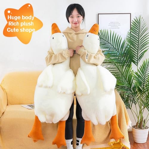 Giant Kawaii White Goose Plush Pillow Toy
