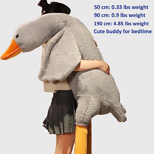 Large Kawaii Swan Plush Toy - Grey 75