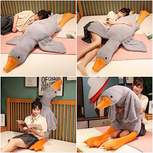 Large Kawaii Swan Plush Toy - Grey 75