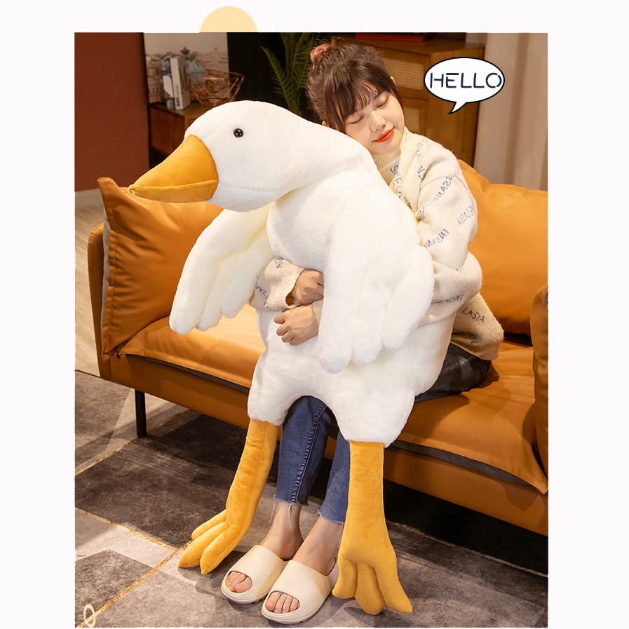 Giant Kawaii White Goose Plush Pillow Toy