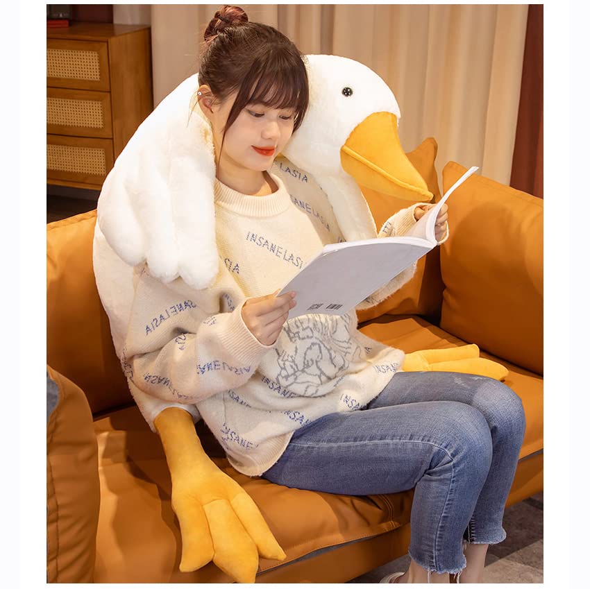 Giant Kawaii White Goose Plush Pillow Toy