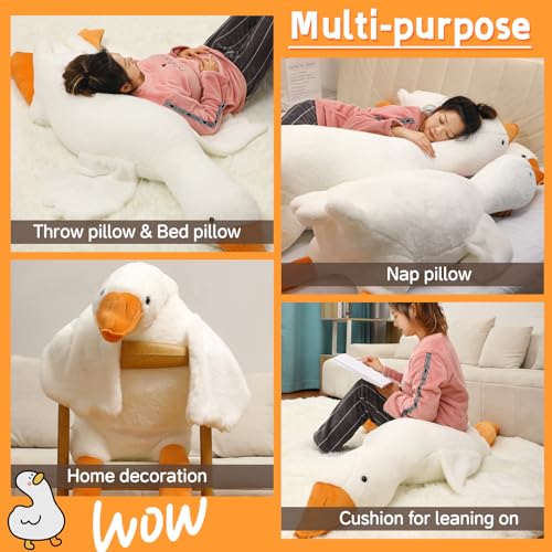 Giant Kawaii Goose Plush Toy - 36 Inches