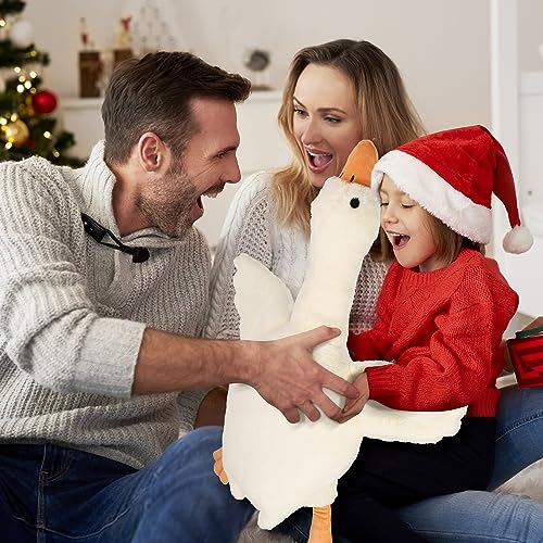 Adorable 31" Goose Plush Toy with Baby Geese