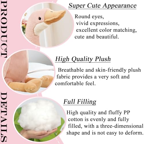Kawaii 19.7" Pink Goose Plush Toy