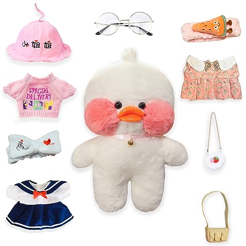 MOMIU Kawaii Duck Plush Toy Set with Outfits