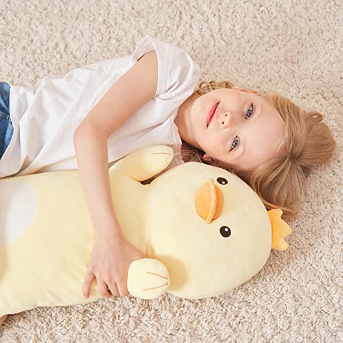 Kawaii 36” Yellow Duck Plush Hugging Pillow