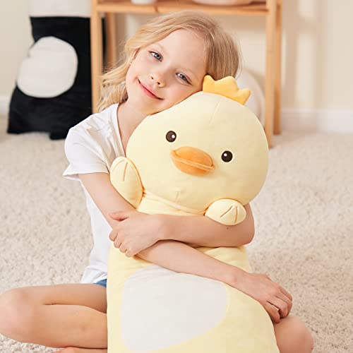 Kawaii 36” Yellow Duck Plush Hugging Pillow
