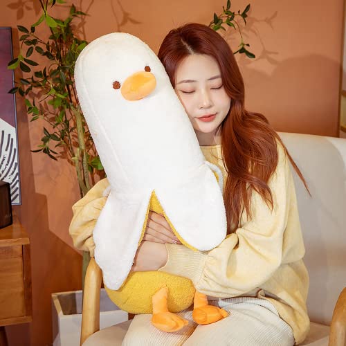 Kawaii Peach Cat and Banana Duck Plushie 12