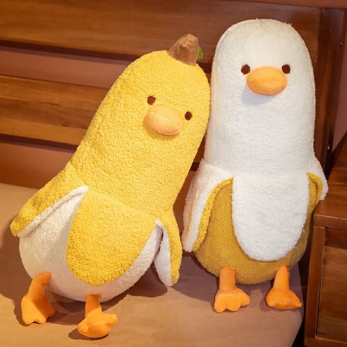 Kawaii Peach Cat and Banana Duck Plushie 12