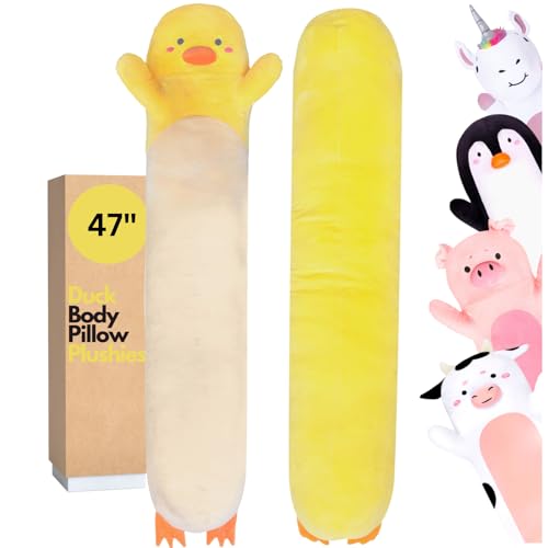 Cuddle Paws 47" Kawaii Duck Plush Pillow