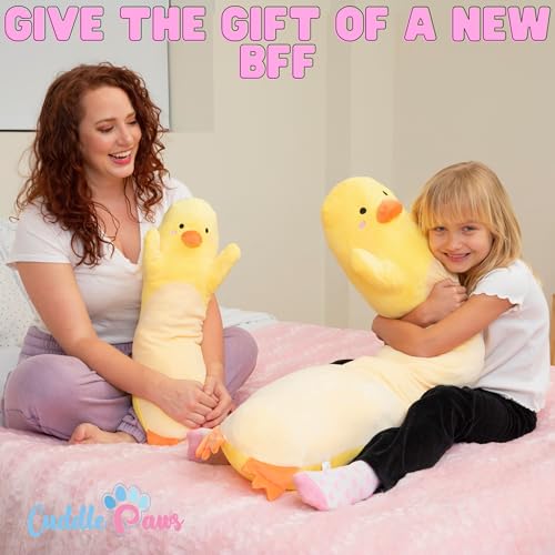 Cuddle Paws 47" Kawaii Duck Plush Pillow