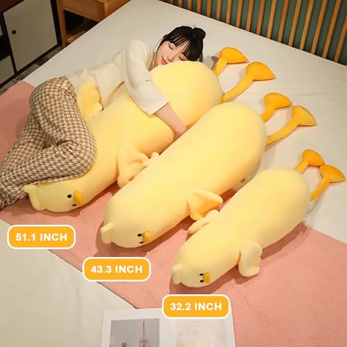 Kawaii Peach Cat Long Duck Plush Toy