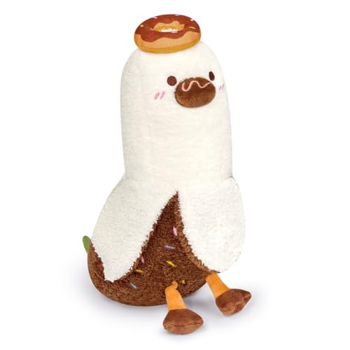 Kawaii Peach Cat Donut Plush Pillow Toy