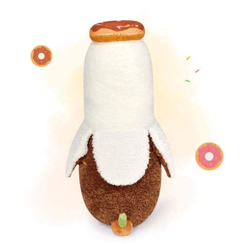 Kawaii Peach Cat Donut Plush Pillow Toy