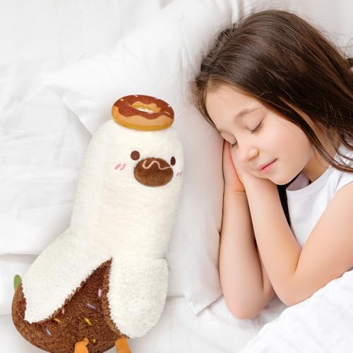 Kawaii Peach Cat Donut Plush Pillow Toy