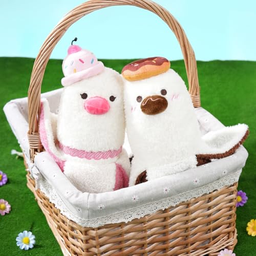 Kawaii Peach Cat Donut Plush Pillow Toy