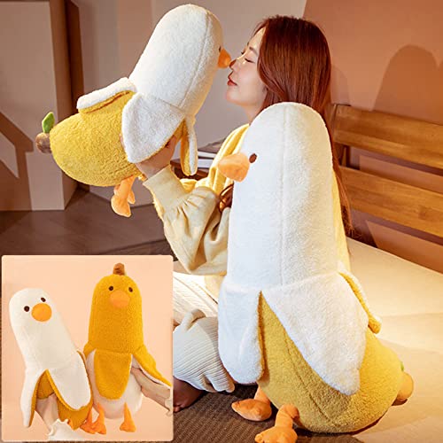 Cute 19.6-Inch White Duck Plush Toy