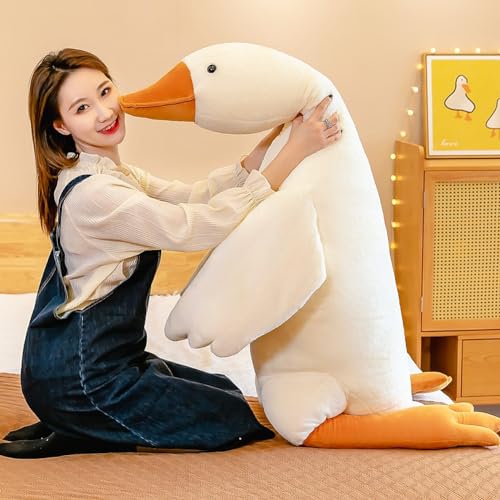 Giant Kawaii White Goose Plush Toy - 75 Inch