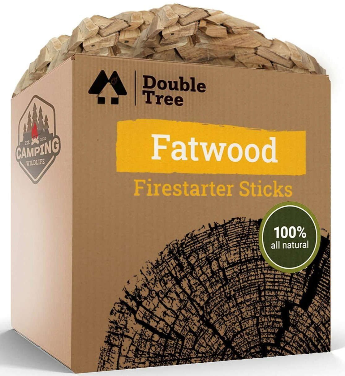 Double Tree Fatwood Premium Fire Starter Sticks 10 LBS