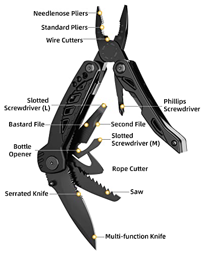 13-in-1 Pocket Multitool for Survival and Outdoor