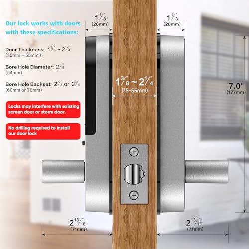 Sifely Fingerprint Smart Door Lock - Keyless Entry