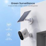 AOSU 2K Solar Wireless Outdoor Security Camera Kit
