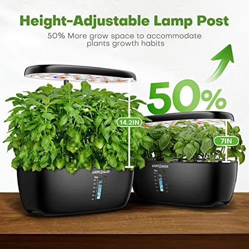 12-Pod Indoor Hydroponics Growing System with LED Light